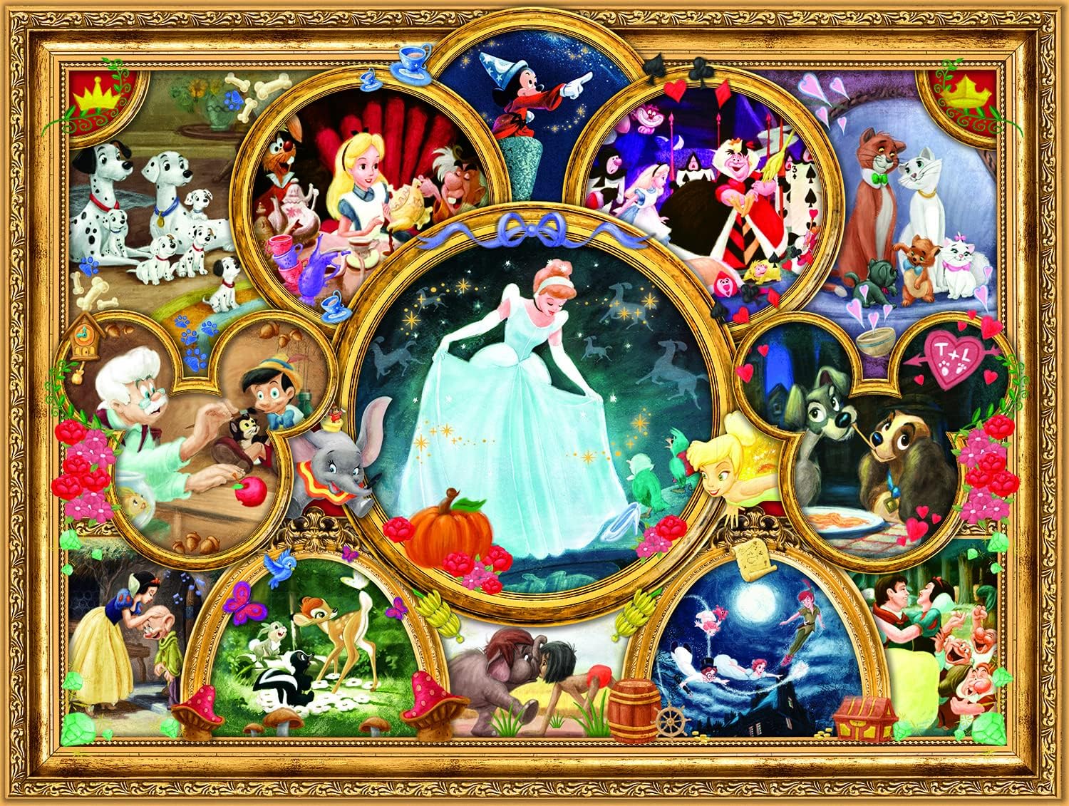 Ceaco - Disney Classics - Collage clásico - Rompecabezas de 1500 piezas