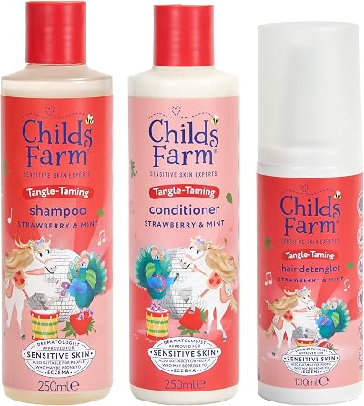 Childs Farm Kids Tangle Taming Regime Bundle 3 Pack Shampoo Conditioner