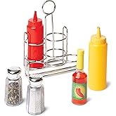 Melissa & Doug 6-Piece Condiments, Play Food Set with Kids Play Kitchen Accessories, Preschool Learning Toys for Girls & Boys 3+