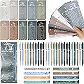 Feifeiya 50 Sets Christian Party Gifts Bulk Religious Pens Bible Verse Emergency Numbers Bookmarks Christian Catholic Gifts for Women Men Church Sunday School Favor(Boho Color,English)