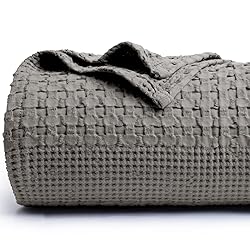 PHF 100% Cotton Waffle Weave Blanket King