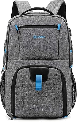Amazon Co Jp Fandare バックパック メンズ リュック 防水 4部屋 多機能 Usbポート付き 180度開閉 17インチpc収納可 40l 大容量 リュックサックビジネス 盗難防止 黒 旅行 出張 修学 ナイロン グレー シューズ バッグ