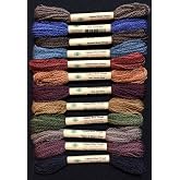 Valdani Australian Virgin Wool Sz 8 | Primitive Art | 10 Yds/Thread | for Crewel, Wool-Appliqu&eacute;, Embroidery, Crochet, Blanket Stitched Appliqu&eacute;.