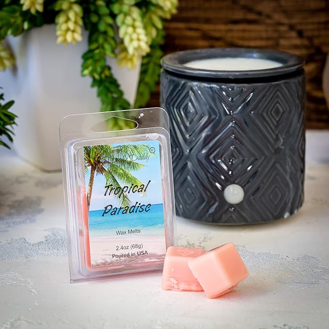Amazon Com Tropical Paradise Scented Wax Melt 2 Ounces 6 Cubes 1 Pack Home Kitchen