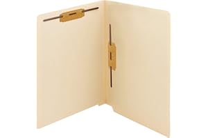 Smead Shelf-Master Straight Cut End Tab Fastener Folders, 50 Count (34120)