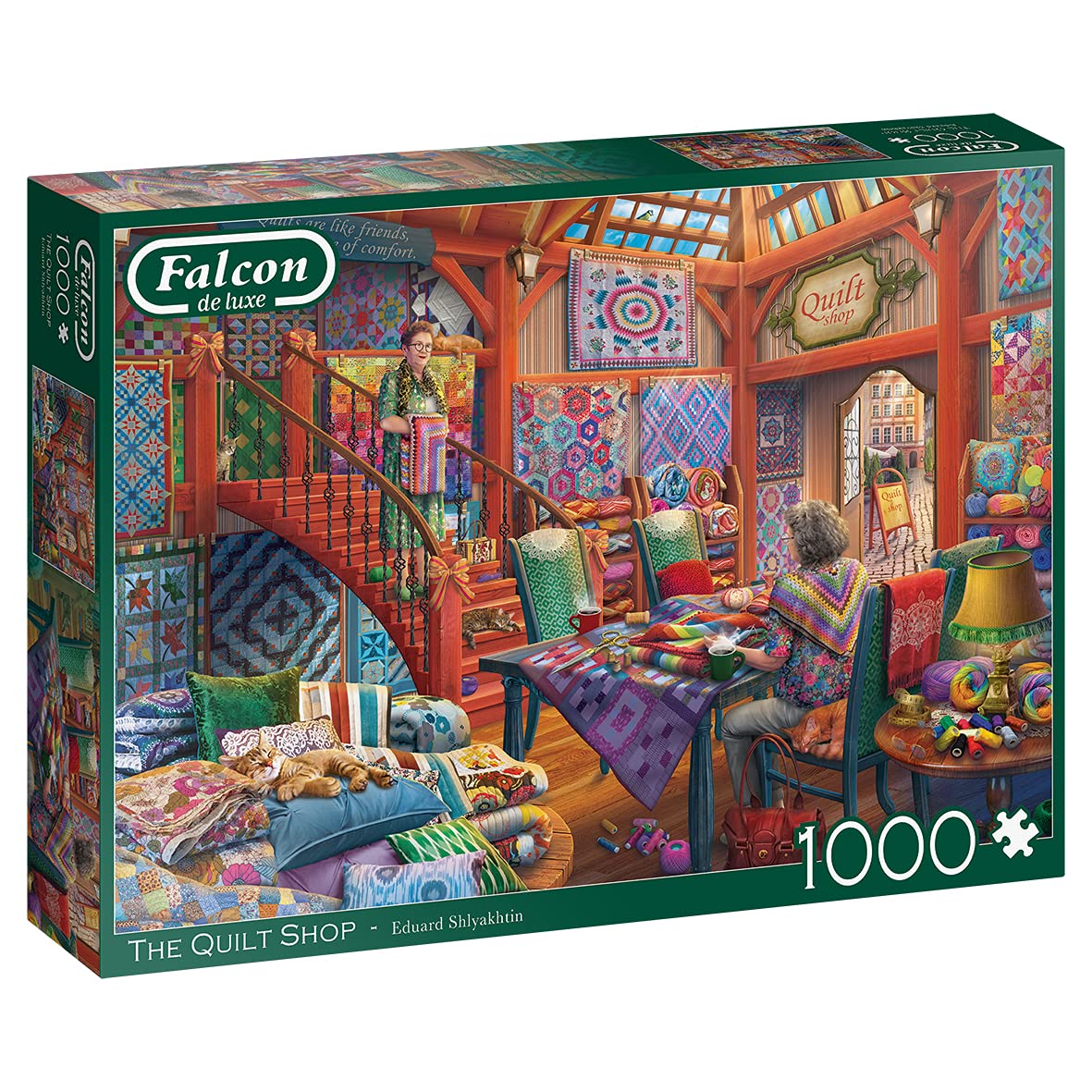 Jumbo, Falcon de luxe - The Quilt Shop, Jigsaw Puzzles for Adults, 1,000 piece