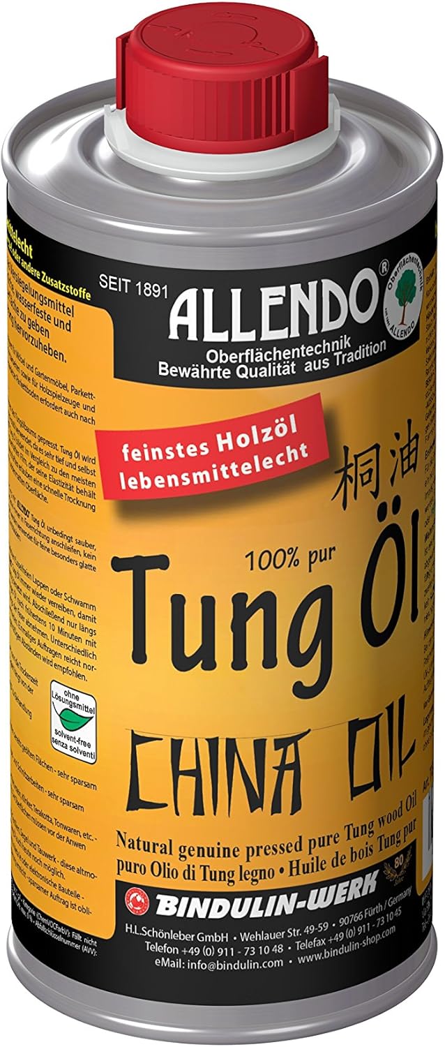 Olio di tung / olio di legno di Cina, Prodotto naturale biologico, per uso alimentare Amazon.it