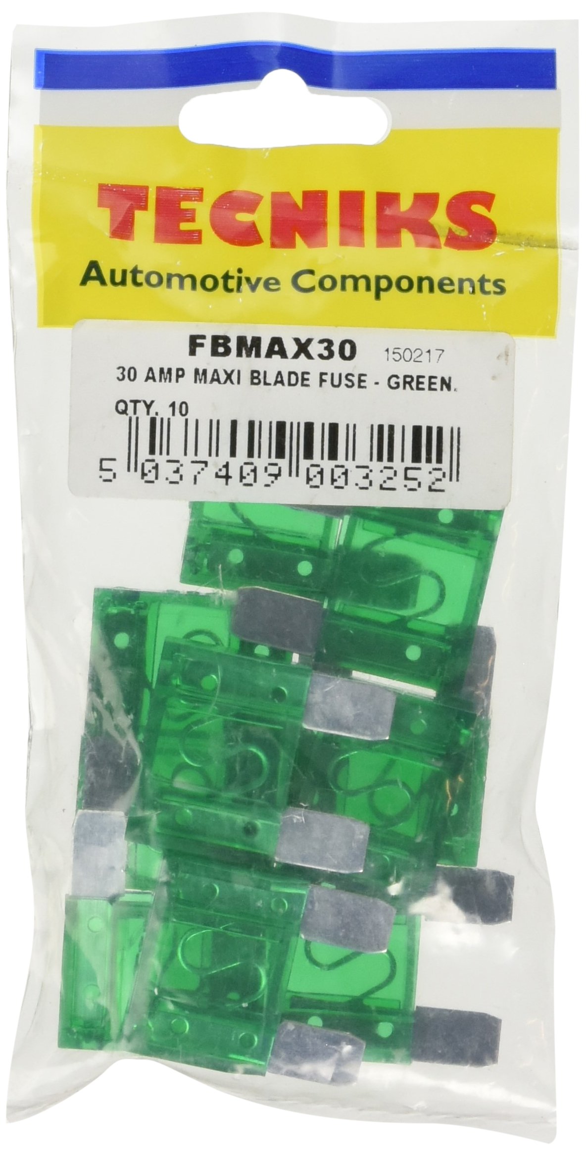 Tecniks Maxi Blade Fuses - Green (Pack of 10)