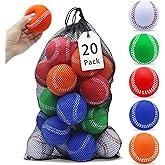 Magicorange Foam Baseballs,6/20/40/60 Pack Practice Training Baseballs | With a Mesh Bag for Easy Transport,Unmarked Practice Baseball for Hitting, Soft Toss, Batting, Fielding,Pitching