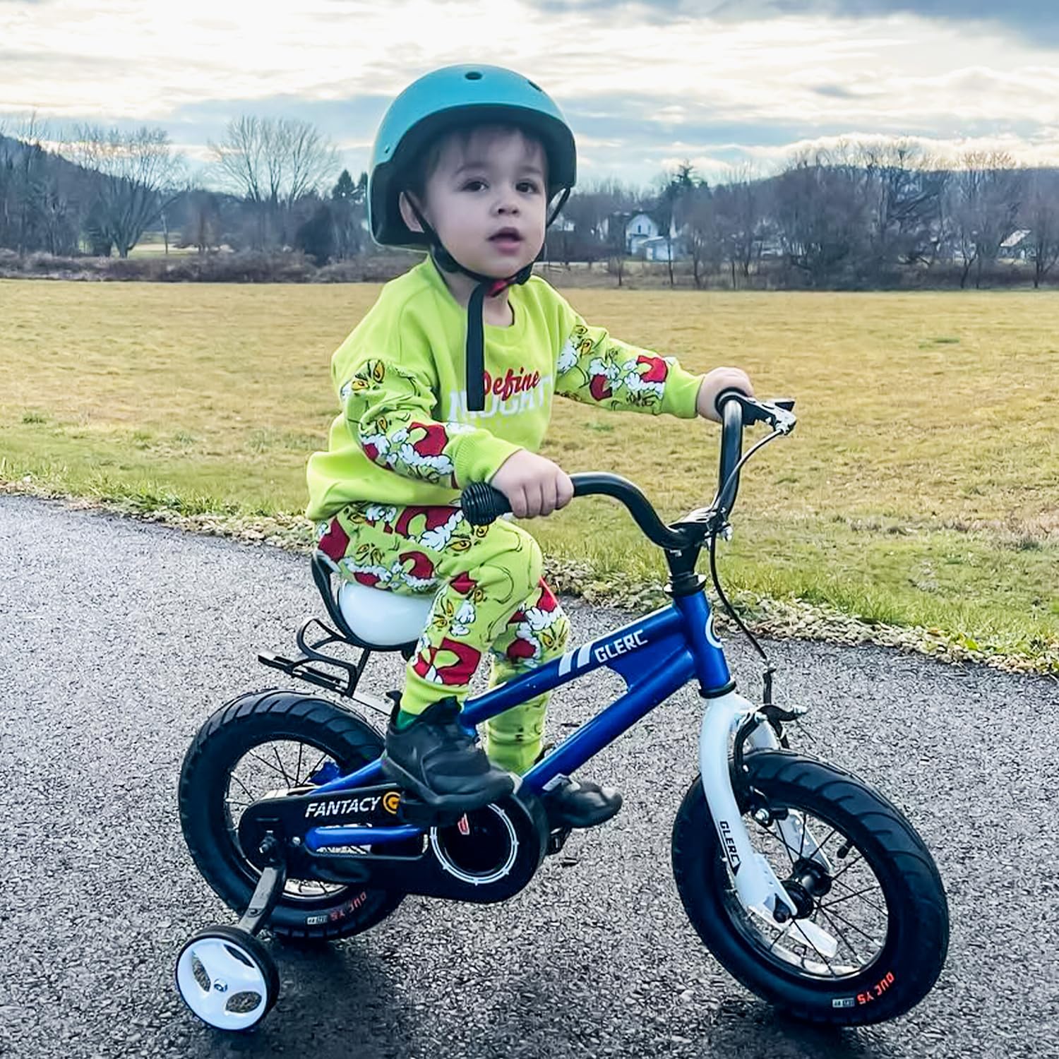 Glerc Fantacy 12 14 16 18 20 Inch Kids Bike for 2-14 Years Old Boys Girls with Water Bottle Holder & Headlight & Training Wheels, Multiple Colors