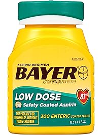 Bayer Aspirin Regimen, Low Dose (81 mg), Enteric Coated, 300 Count