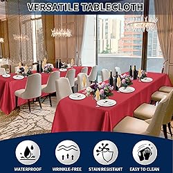 PureFit 6 Pack Red Table Cloths 60 x 126