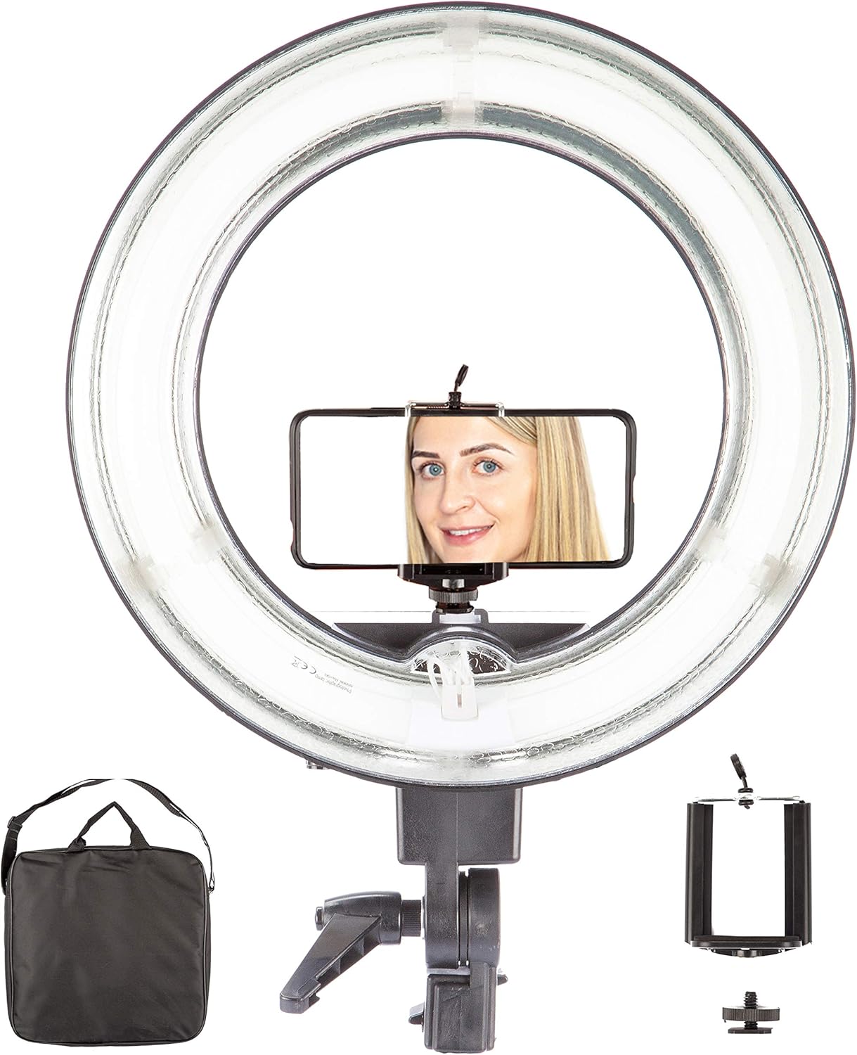 Ring Light 14inch Studio Fluorescent Photo Video Camera Smartphone 5500K 40w Portable Halo Dimmable Beauty Light