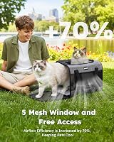 pecute Pet Carrier Bag Cat Carrier Handbag Portable Dog Travel Breathable Mesh view 5