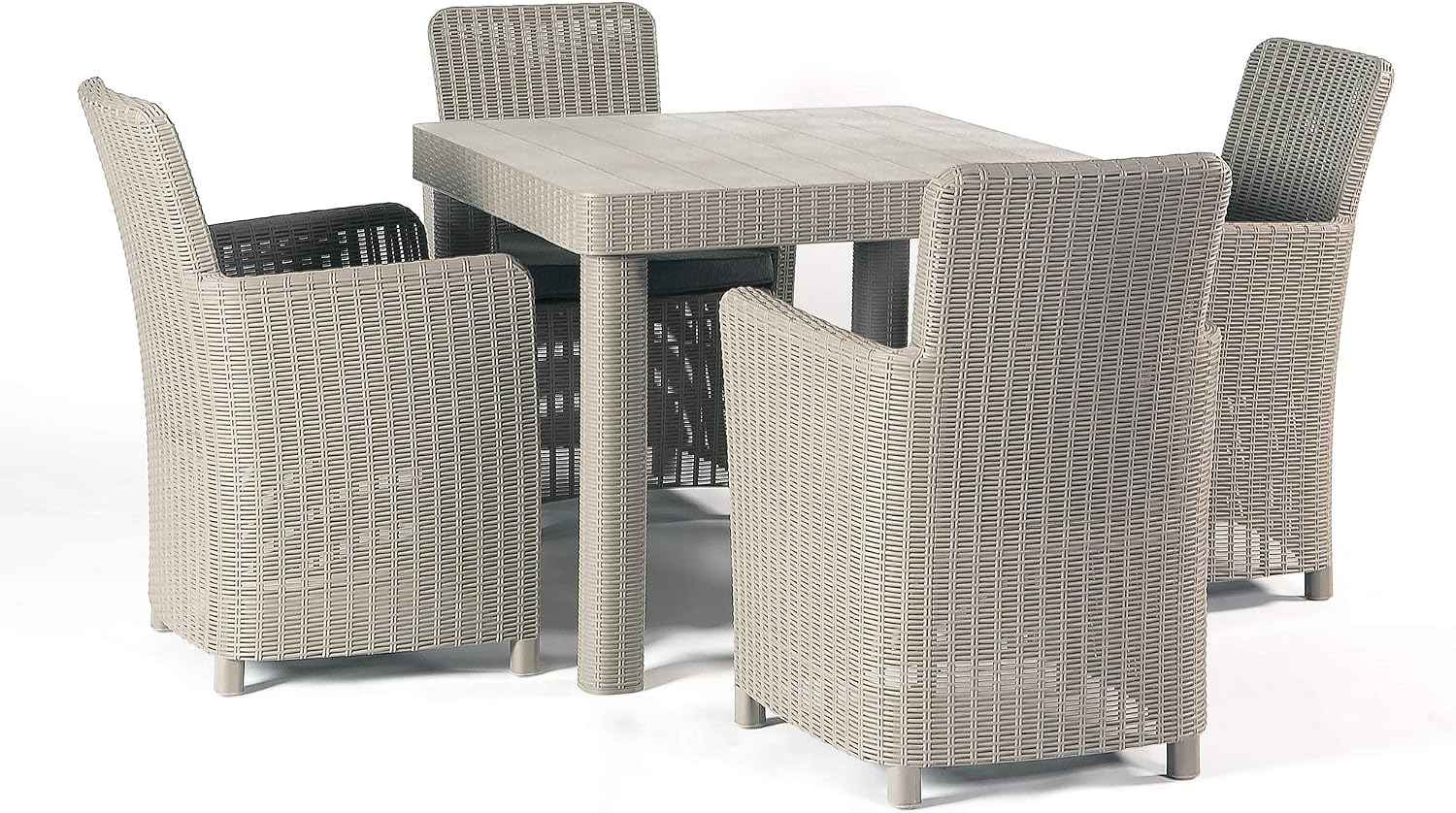Manhattan Outdoor Garden Dining Patio Set With 4 Seat Cushions Amazon Co Uk Garden Outdoors
