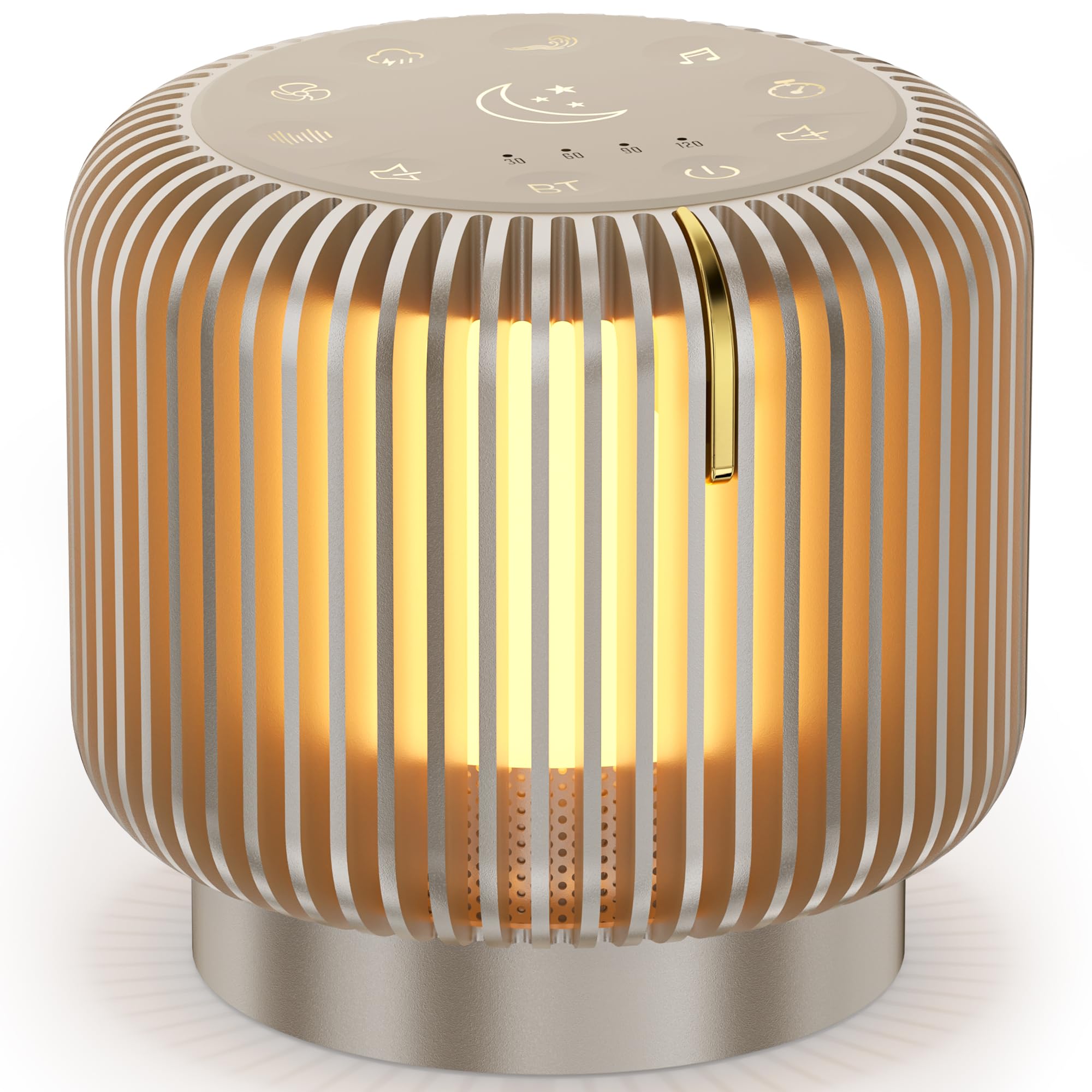 Photo 1 of ?Upgraded? White Noise Sound Machine Bluetooth Speaker for Adults Kids 26 Soothing Sounds Dimmable Night Light 4 Timers Memory Function Brown Noise Baby Home Office Sleep Therapy Gift