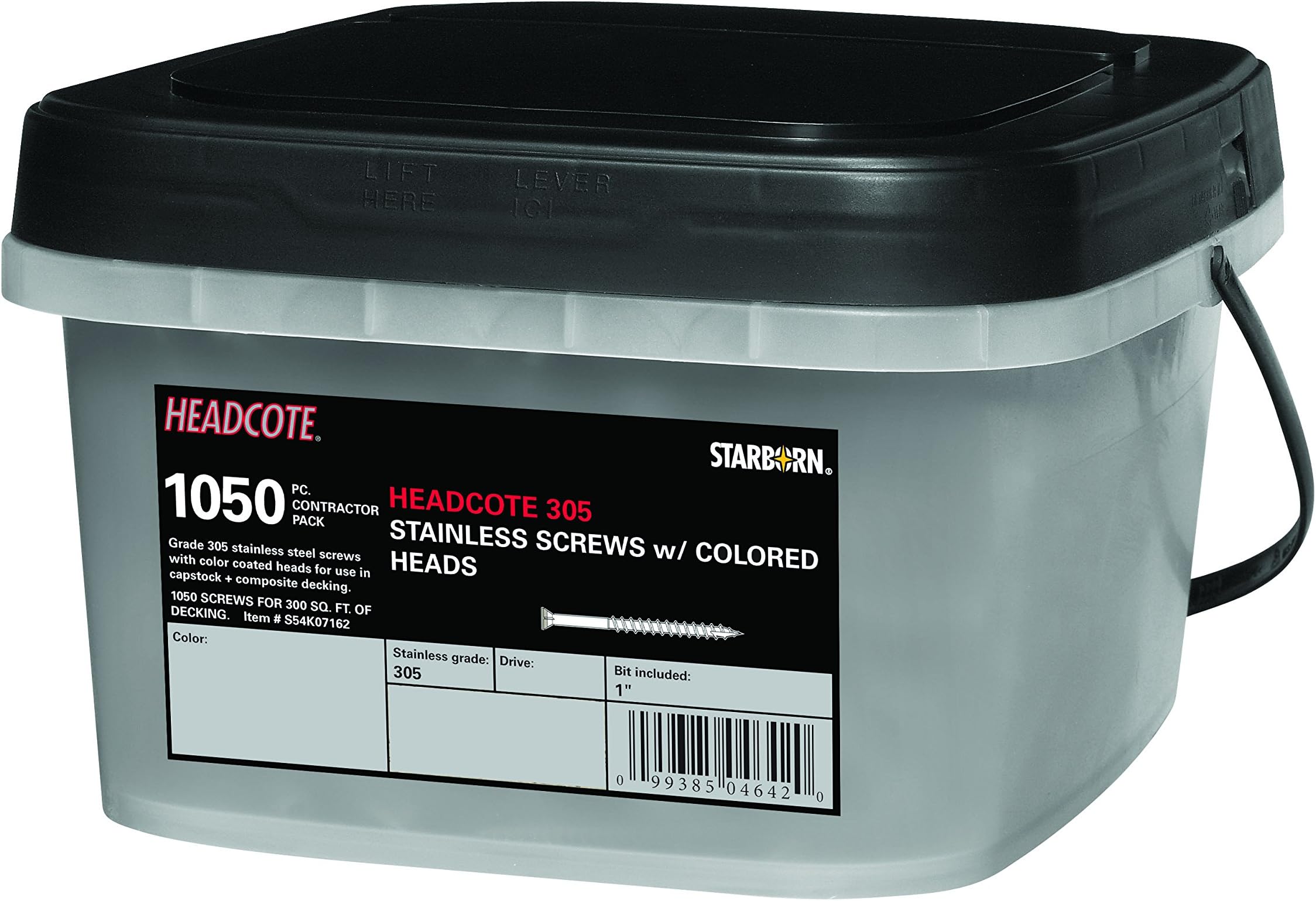 Headcote #8 x 2-1/2" - #34 Brown - Stainless Steel Trim Head Deck Screws - 1050 pc. Contractor Pack for 300 Sq. Ft. of Decking - STX34K08250
