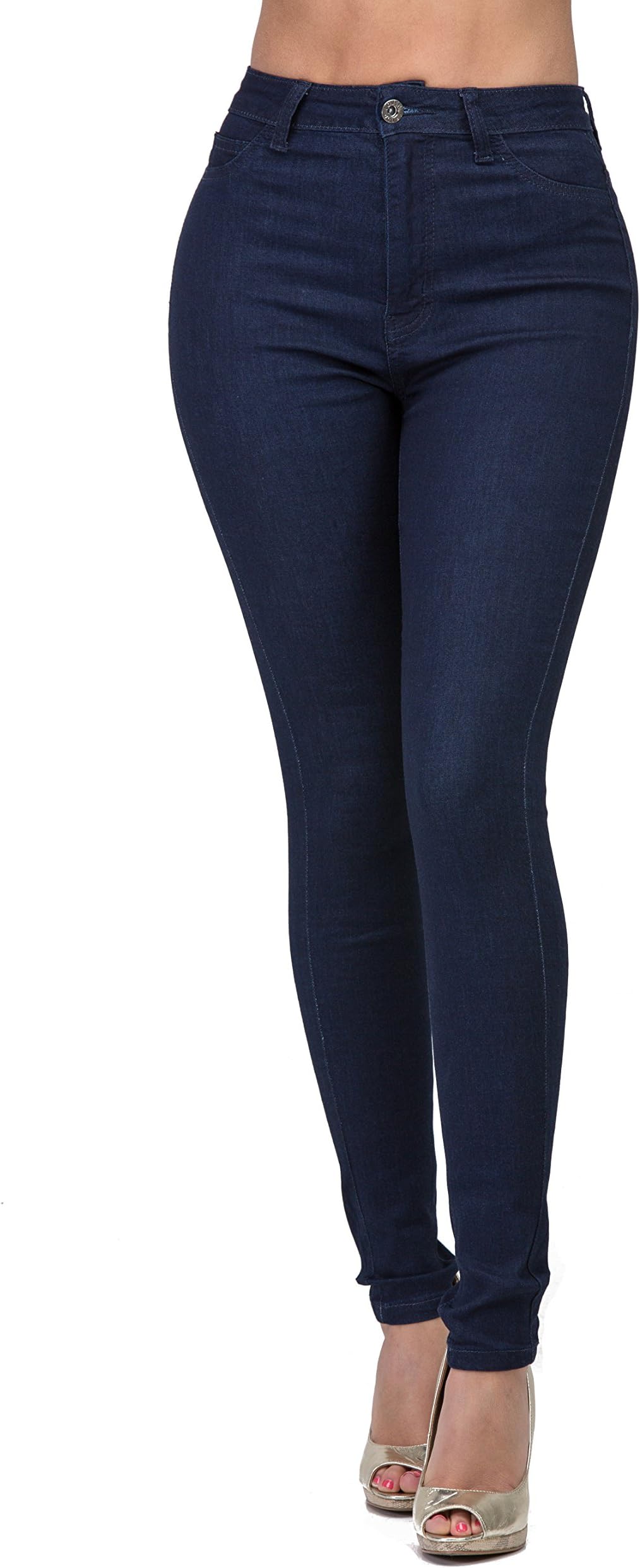 High Waisted-Rise Colored Stretch Skinny Destroyed Ripped Distressed Jeans for Women Olive Mustard RED