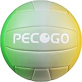 PECOGO Size 5 Volleyball - Durable PU Leather, Indoor/Outdoor. Soft Control, Great Airtightness for Training/Games. Ideal for All Ages