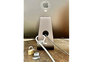LYON & SMITH iMac Security Lock Cable Kit with 4-Digit Combination Padlock and Extra Strong Mounting Bracket