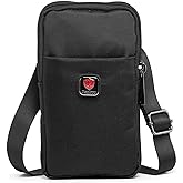 Ranboo Nylon Phone Holster for Men Belt, Fits for iPhone 17 Pro Max 16 Pro Max 15 Pro Max 14 Pro Max 13 Pro Max Pouch Case with Belt Clip Loop Cell Phone Holder Arm Bag Crossbody Purse (Black)