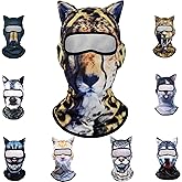 1pc 3D Animal Balaclava Face Mask Cat Full Face Mask with Ears for Music Festivals Raves Ski Halloween Party