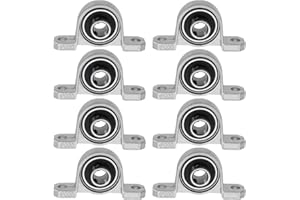 SG Store 8pcs KP000 Pillow Block Bearings Vertical Pillow Block Bearings Zinc Alloy Flange Bearings 10mm Inner Diameter Self-Aligning Bearings for 3D Printers