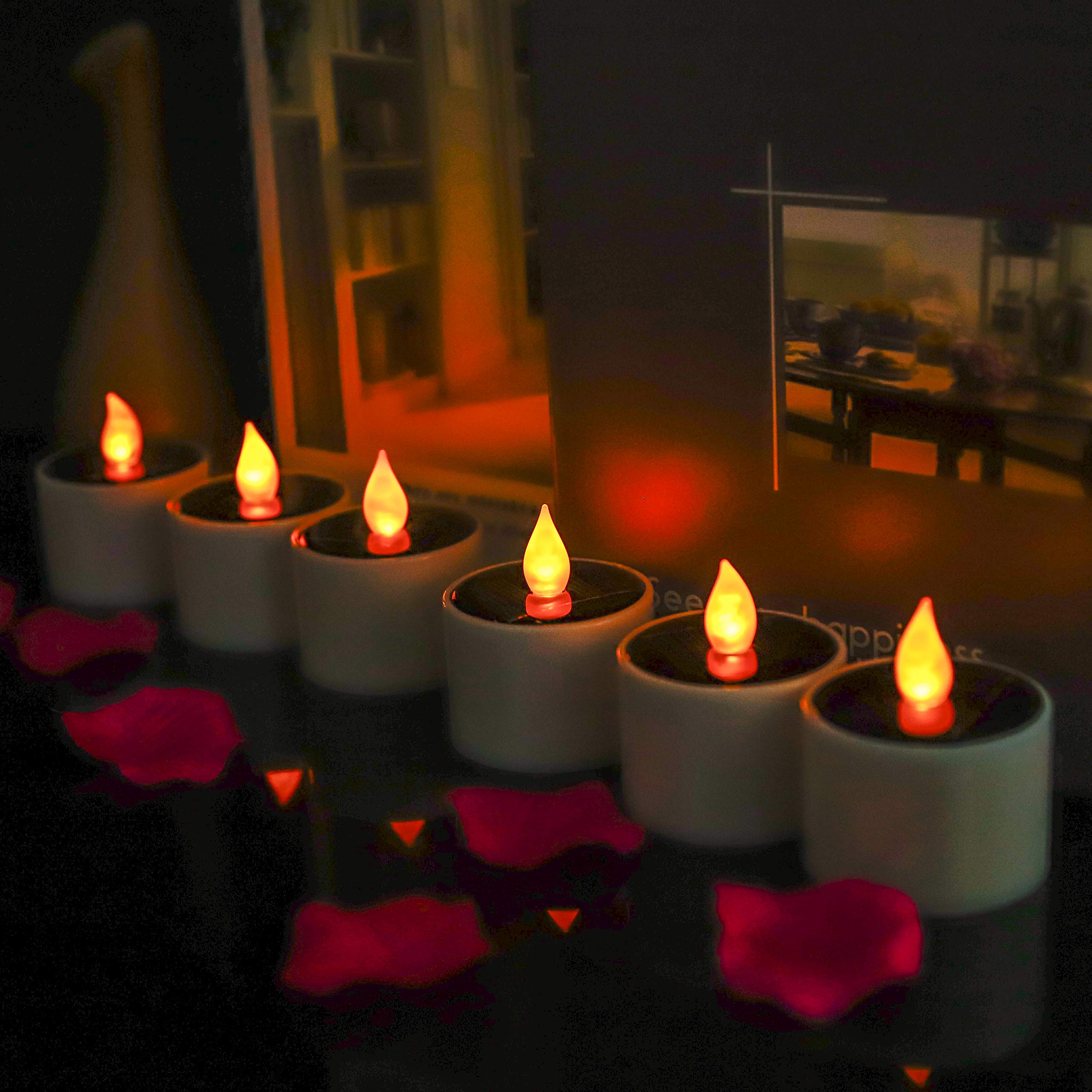 HanSemay Flameless Set of 6 Christmas Candles for home decor birthday, churches, parties and Christmas, Batteries Not Included (6pcs)