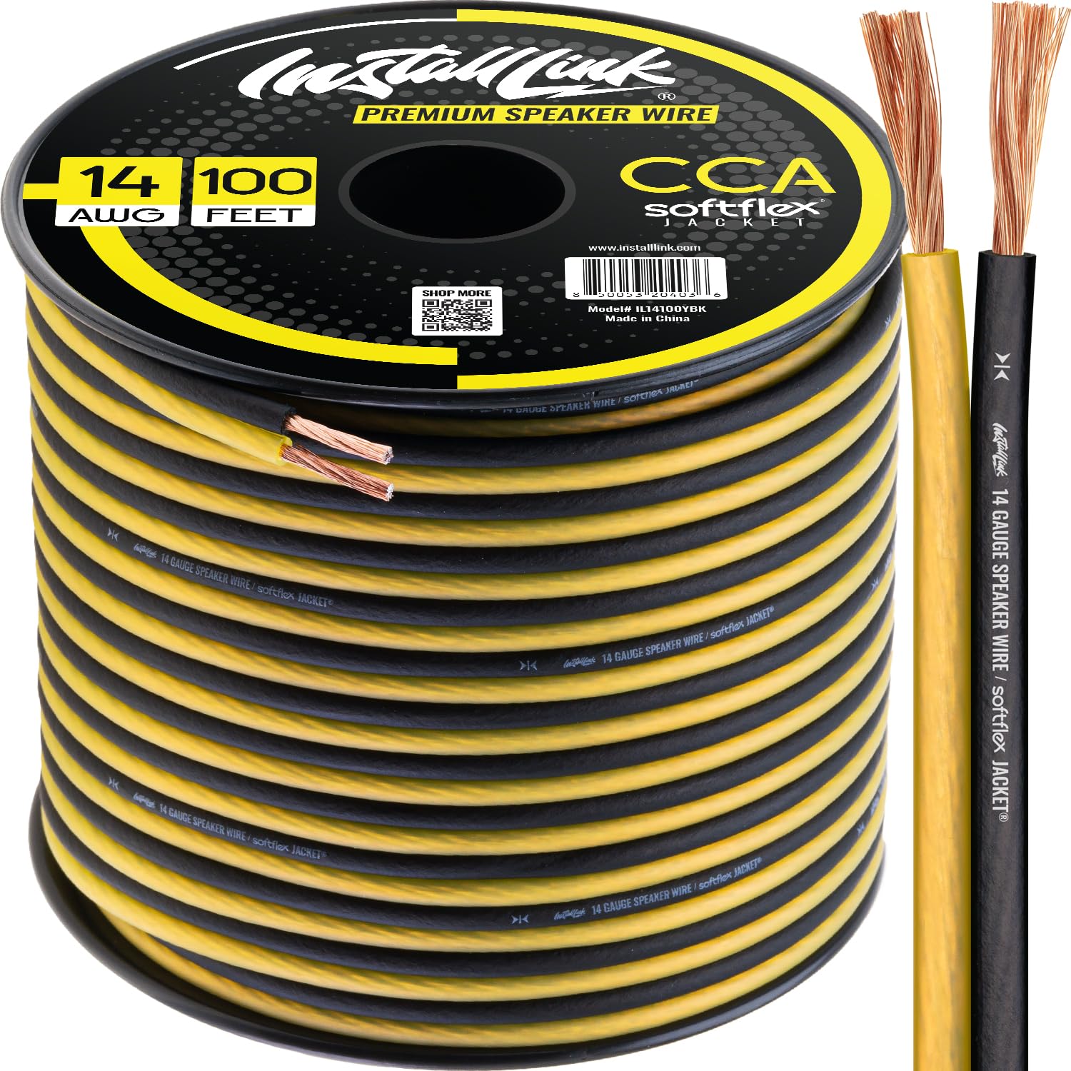 Install Link 14 AWG Gauge Speaker Wire Cable