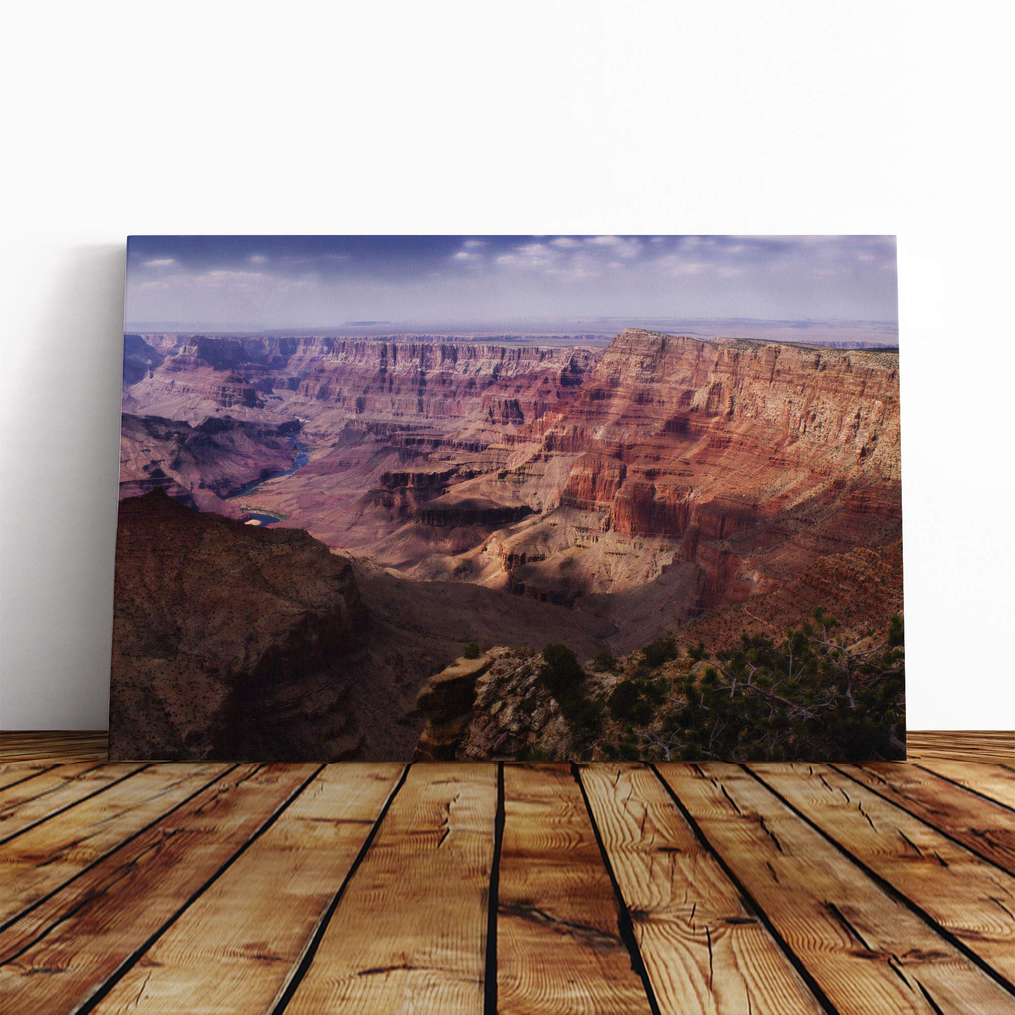 The Grand Canyon (10) Canvas Print | Gallery Wrapped 30mm Frame Wall Art | 20x14 inches | Ready to Hang | Modern Landscape Picture | Living Room Bedroom Lounge Office