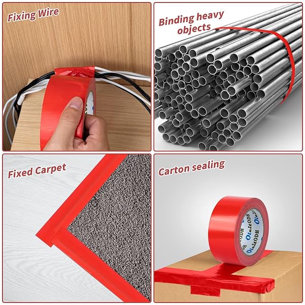 OLEITODH 22 PACK RED DUCT TAPE HEAVY DUTY,8.3 MIL THICKNESS,2 INCHES X 30 YARDS,STRONG INDUSTRIAL STRENGTH,FLEXIBLE,NO RESIDUE,WATERPROOF AND TEAR BY HAND,MULTI-USE FOR INDOOR & OUTDOOR REPAIRS