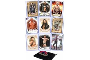 G.O.A.T CHASER Wrestling Cards: Roman Reigns, Finn Balor, Brock Lesnar, Randy Orton, Seth Rollins, Rey Mysterio, The Miz, Sheamus, and Dolph Ziggler WWE Superstars Card (9) Gift Pack