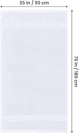 Utopia Towels Premium Jumbo Bath Sheet 90x180 cm 2 Pack White view 2