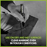 Tracer Construction Lumber Crayon Markers Pack of 12 Black Multi Surface view 5