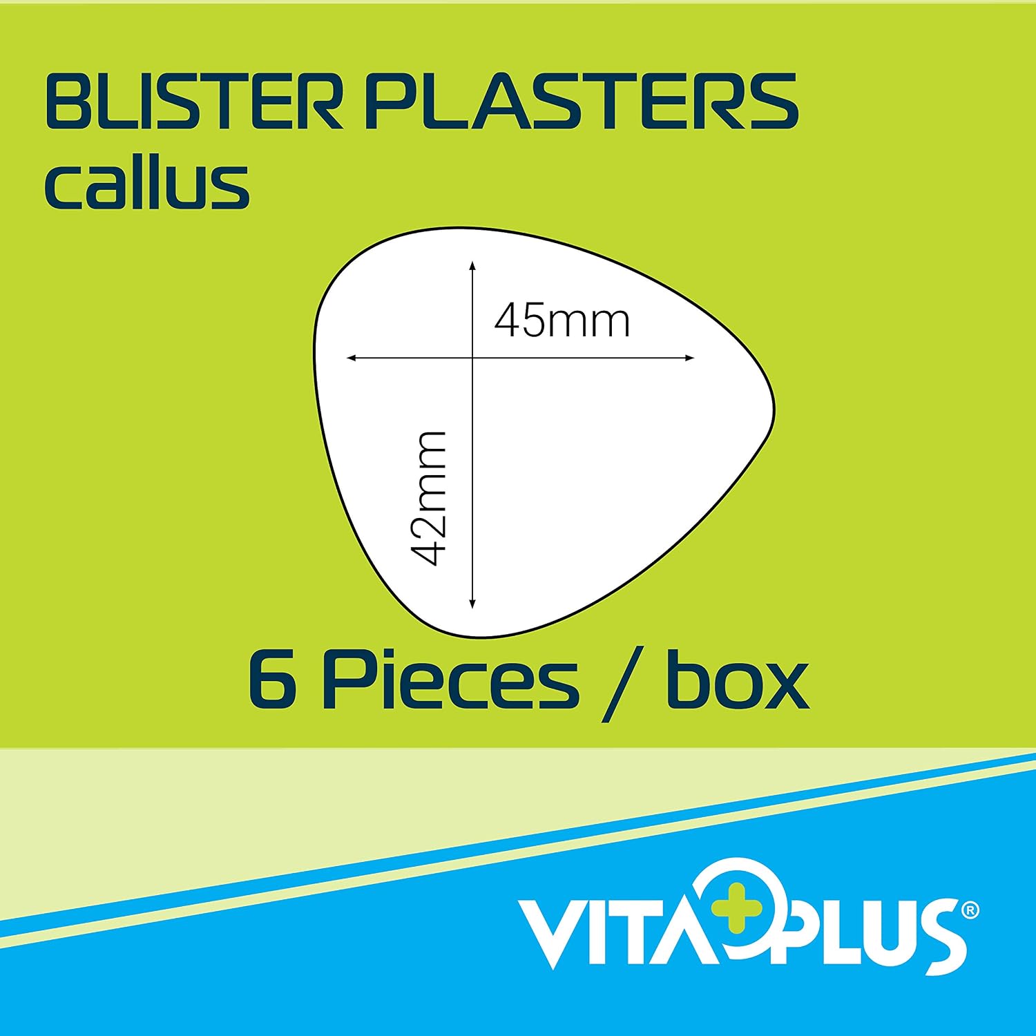VITAPLUS Callus Plaster, 6 Hydrocolloid Plasters, Size 42X45mm, Foot Treatment, Beige, 6 Count (Pack of 1) - Image 3