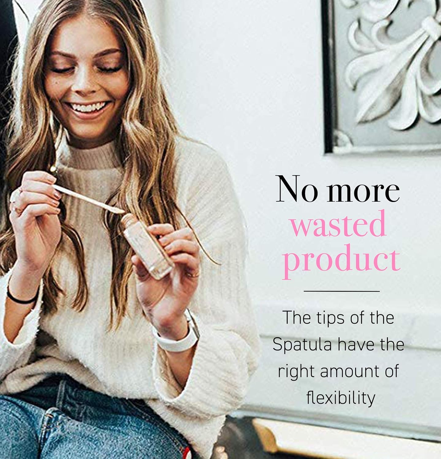 The Spatty, Last Drop Beauty Spatula, 6", Pink, Reusable, Flexible, As Seen On Shark Tank: Health & Personal Care