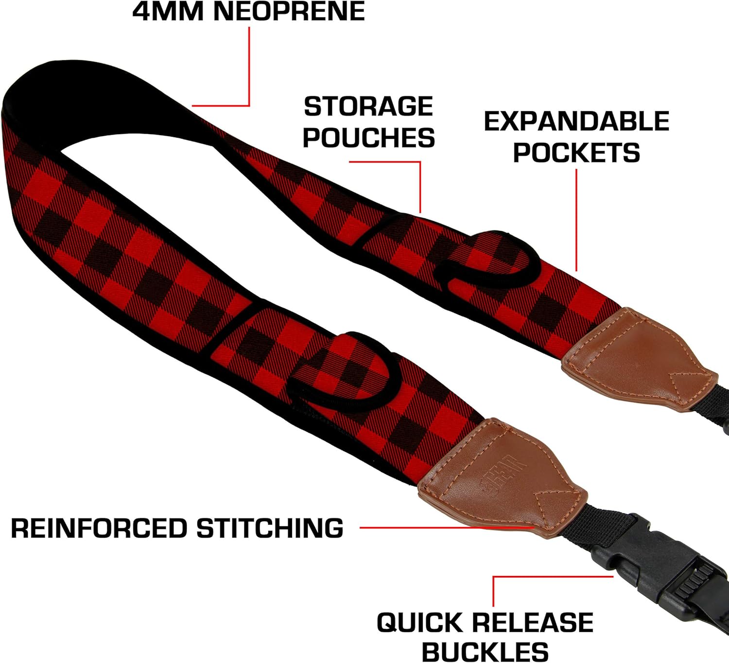 USA Gear TrueSHOT Camera Strap with Neoprene Design, Accessory Pockets and Quick Release Buckles, Compatible with Canon - Image 5