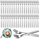 Roshtia 200 Pieces Dinner Forks Bulk 6.7 Inch Stainless Steel Forks Silverware Metal Cutlery Fork Salad Fork Set for Home Restaurant Kitchen, Mirror Polished, Dishwasher Safe