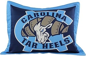 College Covers Everything Comfy North Carolina Tar Heels Big Logo Reversible Quilted Pillow Sham