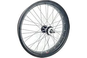 SZWEDI 20x4.0 Rear Fat Bike Wheel Bolt On Snow Bicycle 20 Inch Double Wall Double Bearing Hub 36x12G Spokes 175mm Dropout Disc Brake Electric Fatbike Rear Rim Set