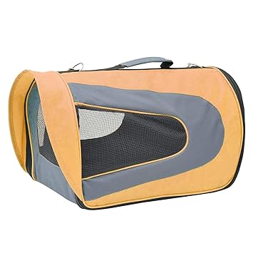 Emily Pets Soft-Sided Airline Approved Pet Travel Carrier for Cats, Small Dogs, Puppies and Other Pets (Orange)