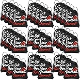 Windyun 32 Pcs Ball Drawstring Backpack Bulk Sport Gym Drawstring Bag Polyester Lightweight Cinch Bags(Football)