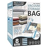 8 Pack Vacuum Storage Bags, Space Saver Bags