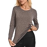 Cyathea Women's Thermal Shirt Long Sleeve Brushed Fleece Lined Baselayer, Warm Winter Underwear Thermalwear Midweight Top