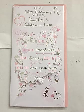 Party Supplies Happy Silver Anniversary Sister Brother In Law