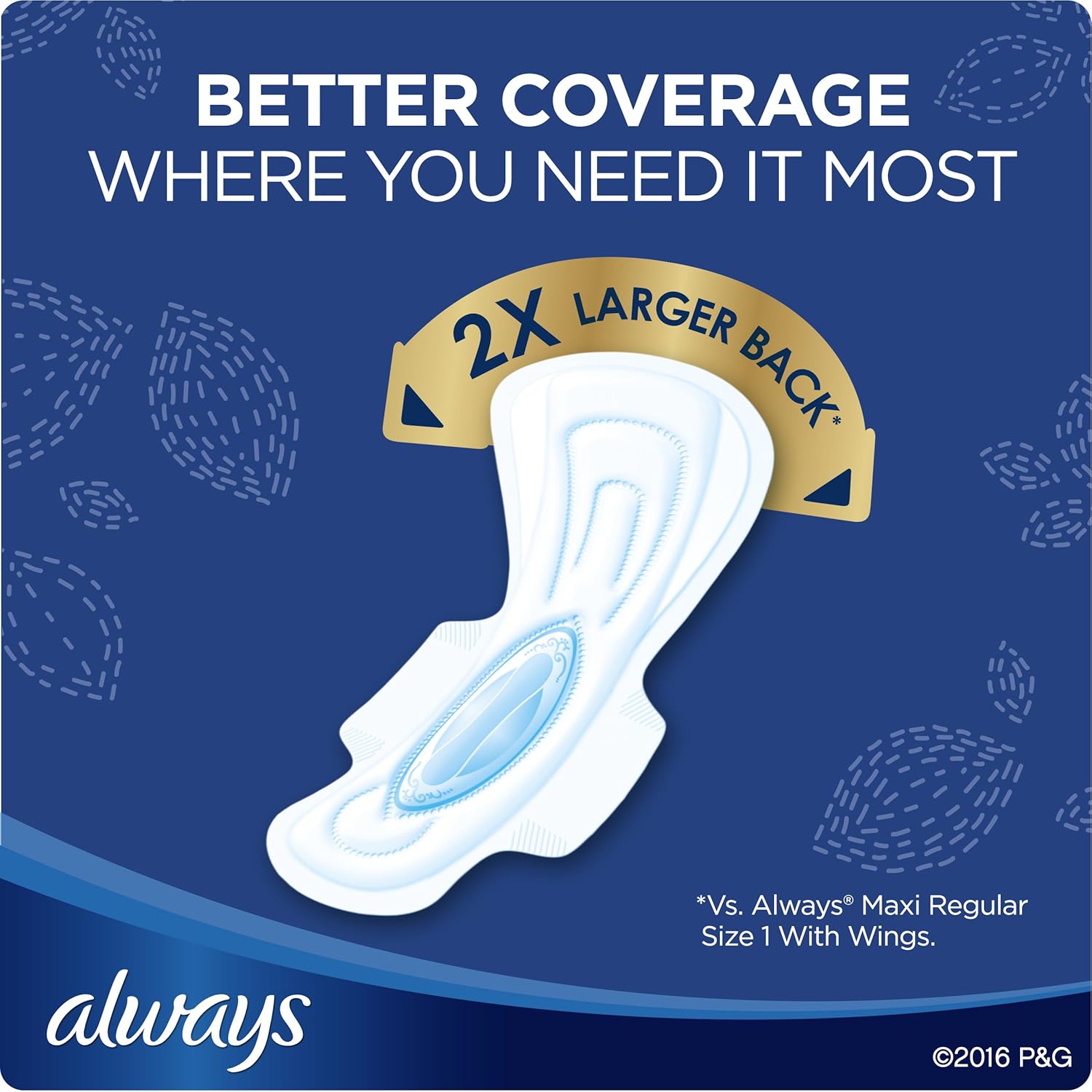 Always Maxi Feminine Pads with Wings for Women, Size 5, Extra Heavy Overnight, Unscented, 36 Count - Pack of 3 (108 Count Total): Health & Personal Care