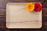 FOOGO Green 50 Disposable Palm Leaf Trays Large 14x10 inch Eco Friendly view 7
