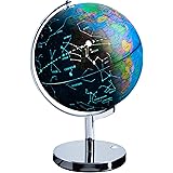 USA Toyz Illuminated Globe of The World with Stand - 3in1 World Globe, Constellation Globe Night Light, and Globe Lamp with B
