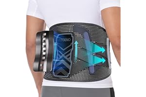 Fit Geno Back Brace for Lower Back Pain Relief: Adjustable Support with Ergonomic Lumbar Pad for Herniated Disc Sciatica and 