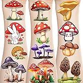 BignzwPlay 216 PCS Mushroom Cutie Themed Tattoos Temporary Stickers Birthday Party Favors Supplies Decorations Goodie Bag Tattoos